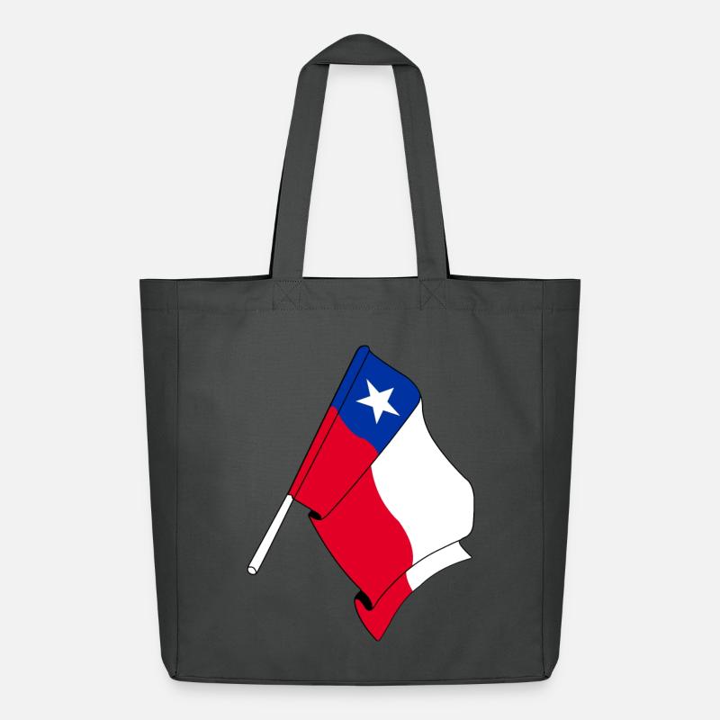 Flagge Chile - Midweight recycelter Stoffbeutel von Stanley/Stella - Anthrazit