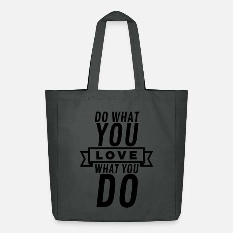 Tu, was du liebst – Motivation Banner Schwarz - Midweight recycelter Stoffbeutel von Stanley/Stella - Anthrazit