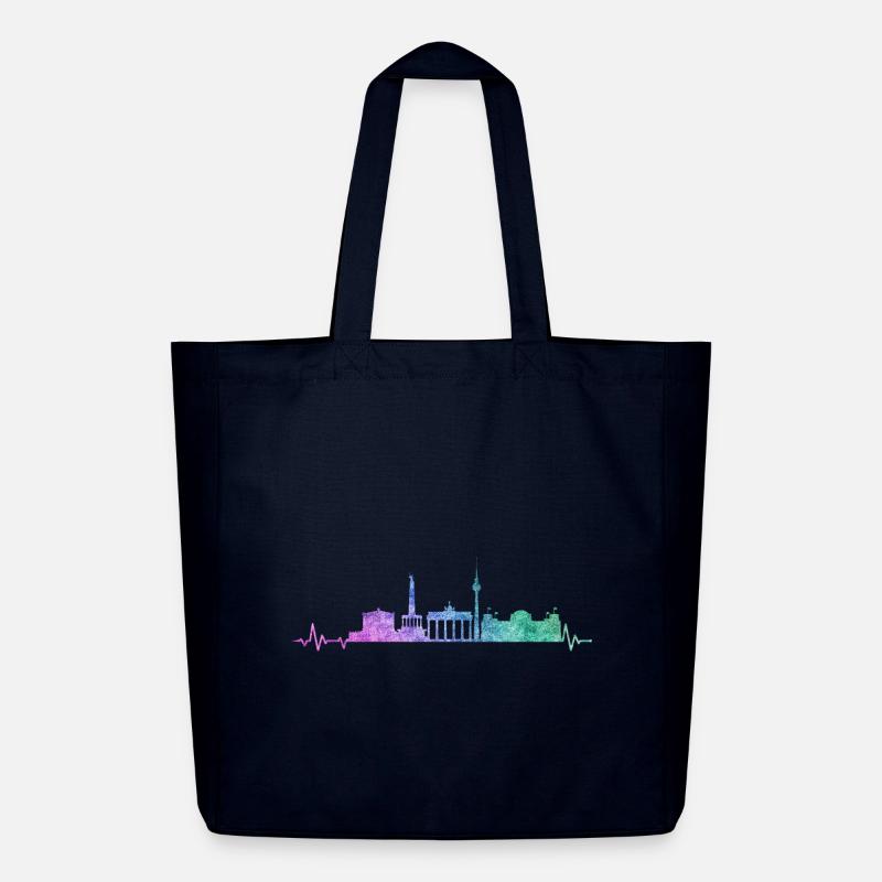 Berlin Skyline - Midweight recycelter Stoffbeutel von Stanley/Stella - Navy