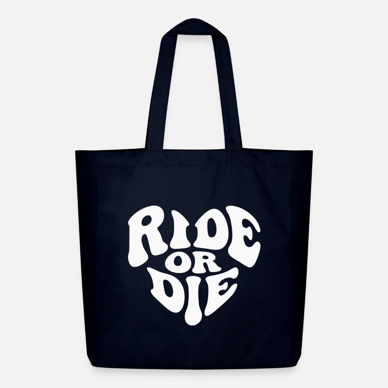 Ride or Die Heart Loyalty – Anpassbare Farbe - Midweight recycelter Stoffbeutel von Stanley/Stella - Navy