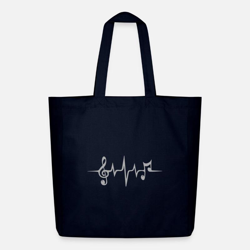 Note line - Midweight Recycled Tote Bag by Stanley/Stella - navy