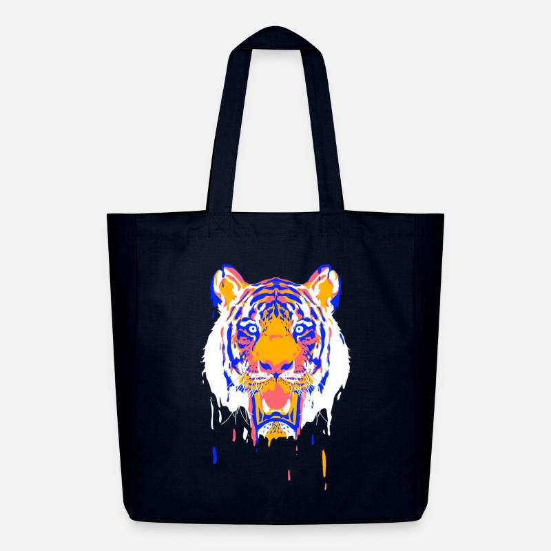 Tiger malen - Midweight recycelter Stoffbeutel von Stanley/Stella - Navy