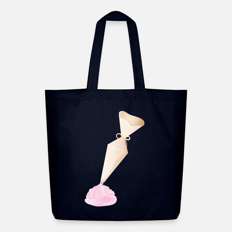Sahnespritzbeutel mit rosa Häubchen - Midweight recycelter Stoffbeutel von Stanley/Stella - Navy