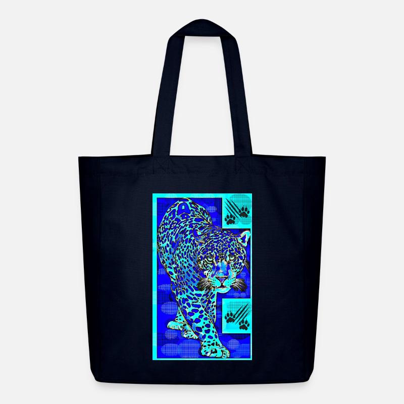 Der blaue Leopard - Midweight recycelter Stoffbeutel von Stanley/Stella - Navy