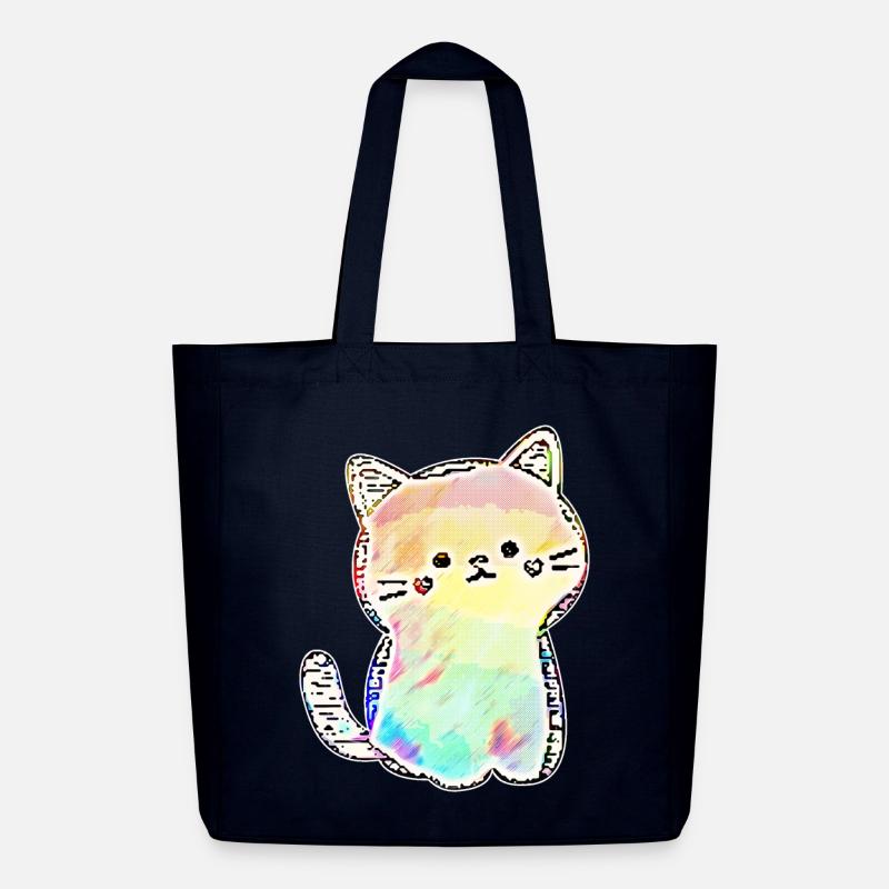 Die Redro Katze in Farbe - Midweight recycelter Stoffbeutel von Stanley/Stella - Navy