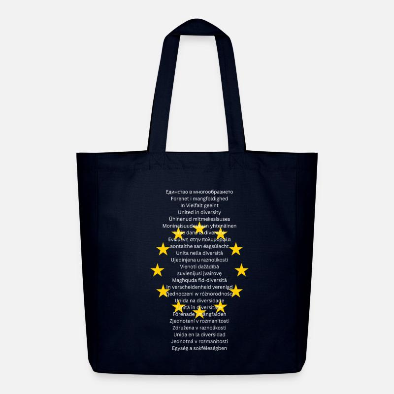 Text der Europäischen Union - Midweight recycelter Stoffbeutel von Stanley/Stella - Navy