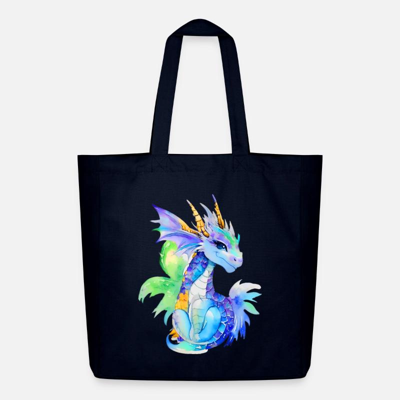 Kleiner Drache - Midweight recycelter Stoffbeutel von Stanley/Stella - Navy