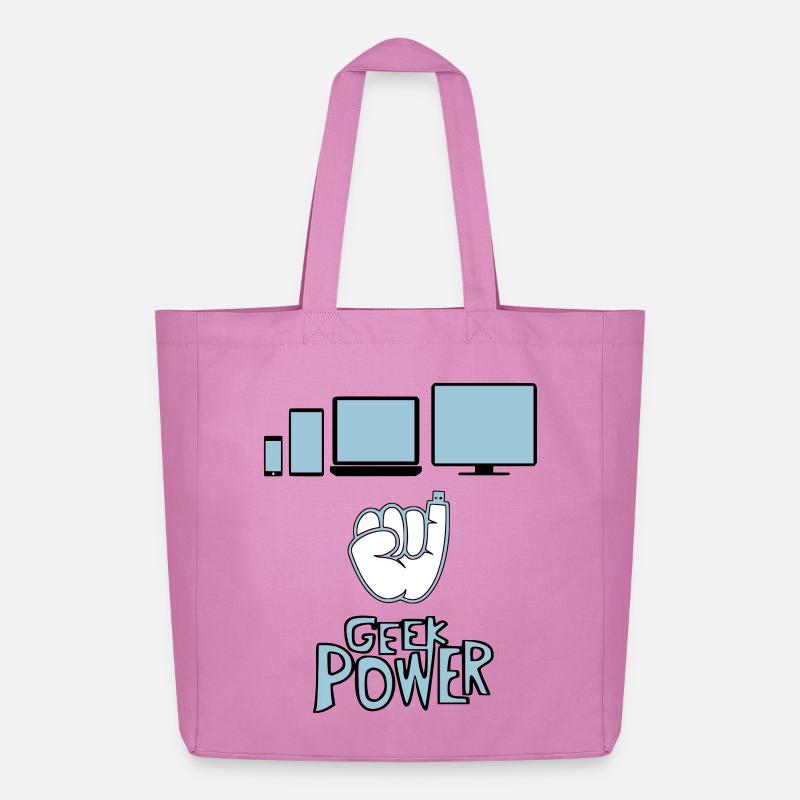 Geek - Midweight Recycled Tote Bag by Stanley/Stella - pink