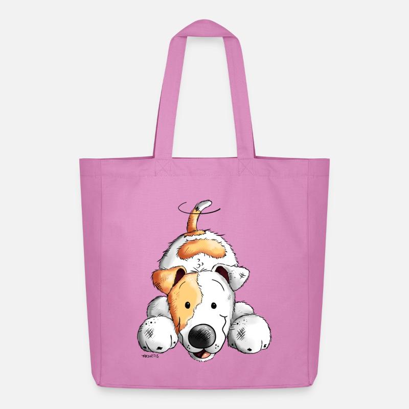 Süßer Jack Russell - Midweight recycelter Stoffbeutel von Stanley/Stella - Pink