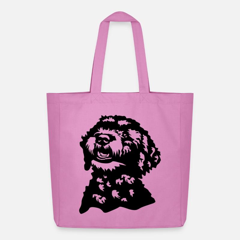 Lagotto Romagnolo Kopf - Midweight recycelter Stoffbeutel von Stanley/Stella - Pink
