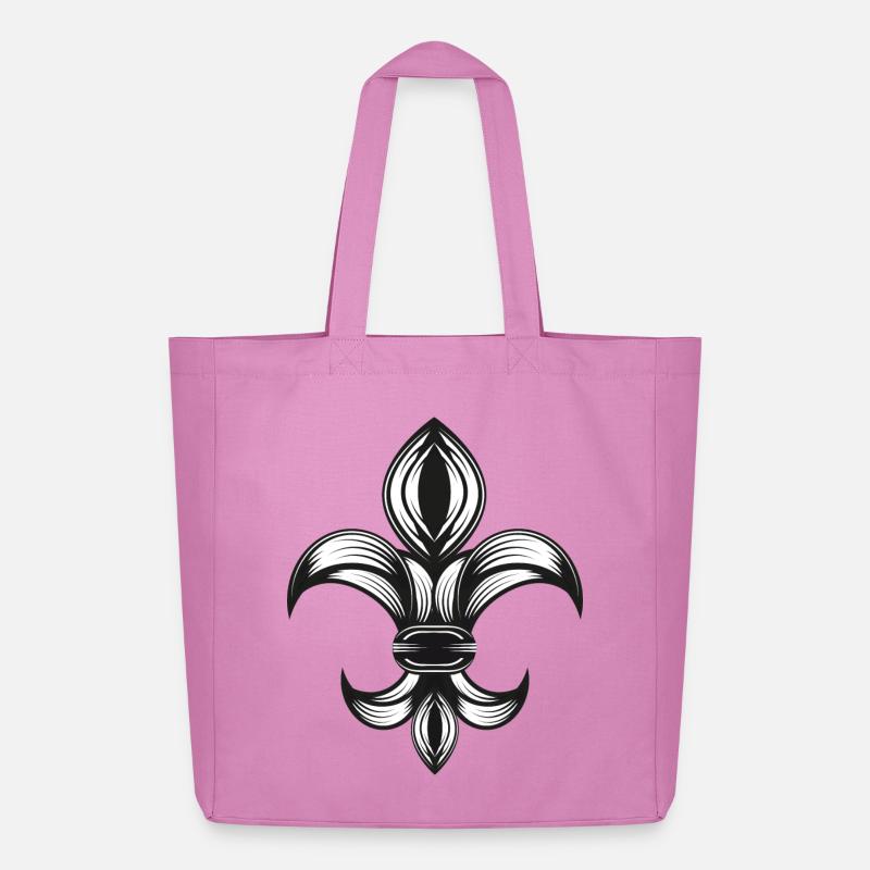 iris stylisé - Fleur-de-Lys - Tote bag Stanley/Stella Midweight recyclé - rose