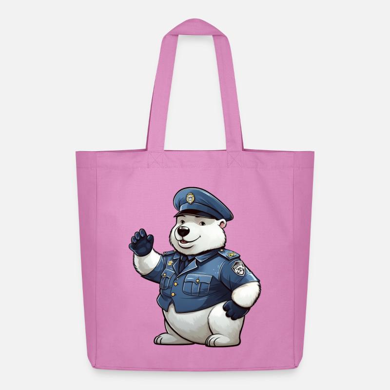 Eisbären Polizei - Midweight recycelter Stoffbeutel von Stanley/Stella - Pink