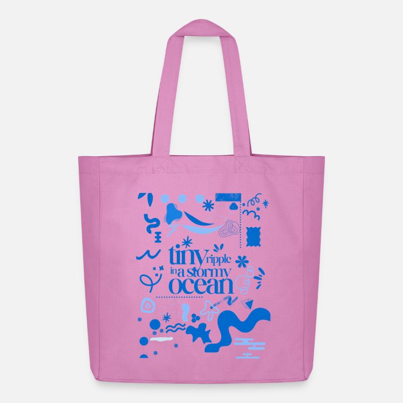 Petite ondulation dans un océan orageux (schéma chargé) - Tote bag Stanley/Stella Midweight recyclé - rose