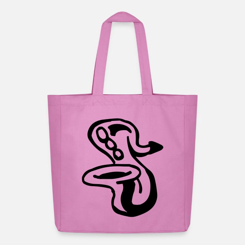 Saxophon - Midweight recycelter Stoffbeutel von Stanley/Stella - Pink