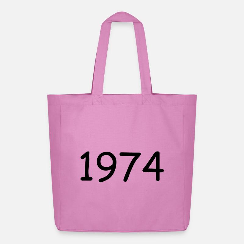 1974 50.Geburtstag birthday Vorlage schwarz - Midweight recycelter Stoffbeutel von Stanley/Stella - Pink
