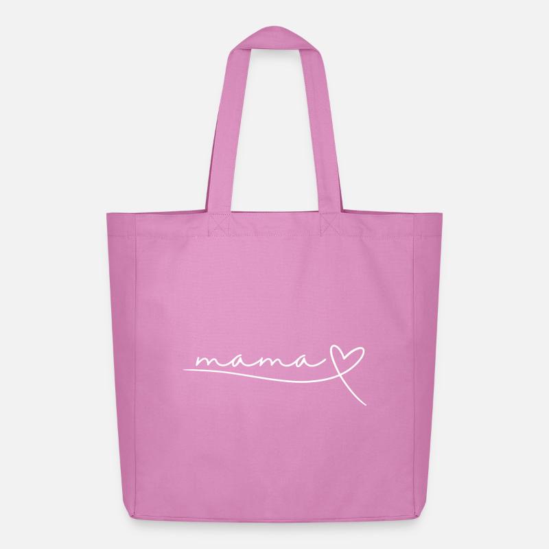 Mama/Mutter Geschenk Muttertag, Geburt, Herz - Midweight recycelter Stoffbeutel von Stanley/Stella - Pink