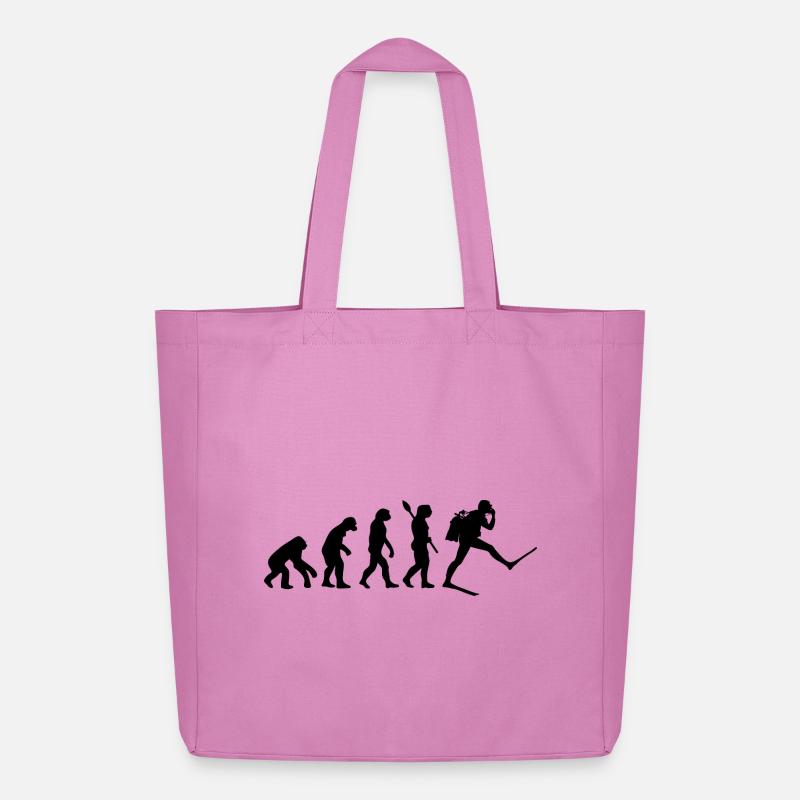Plongeur Funny Human Evolution - Tote bag Stanley/Stella Midweight recyclé - rose