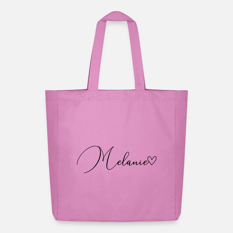 Melanie Name Vorname Mädchen - Midweight recycelter Stoffbeutel von Stanley/Stella - Pink