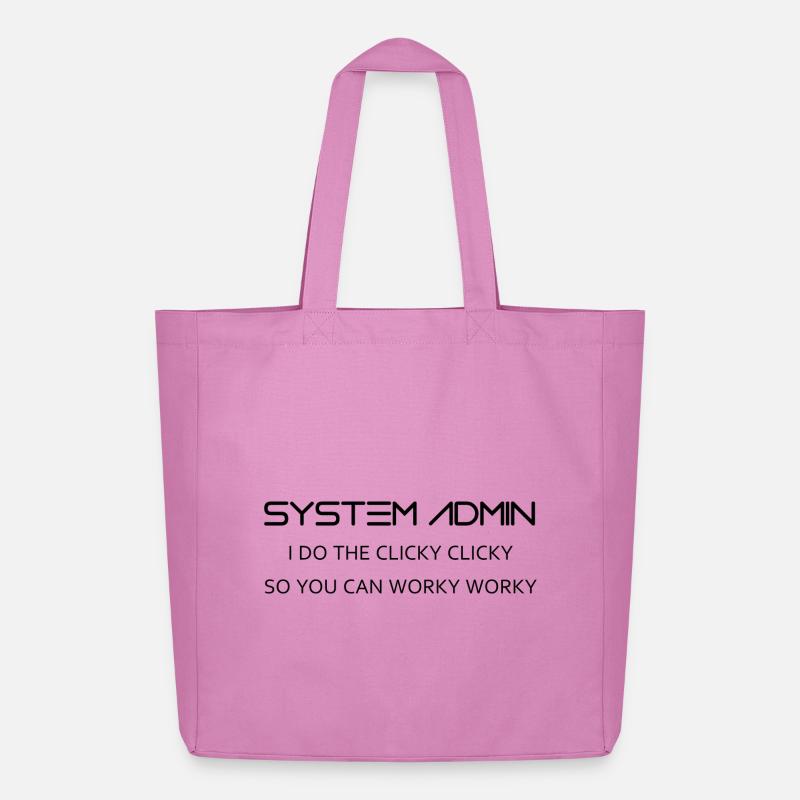 Systemadministratoren machen clicky clicky in schwarz - Midweight recycelter Stoffbeutel von Stanley/Stella - Pink