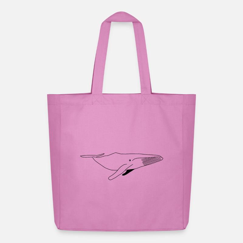 Wal - schwarweiß Grafik - Midweight recycelter Stoffbeutel von Stanley/Stella - Pink