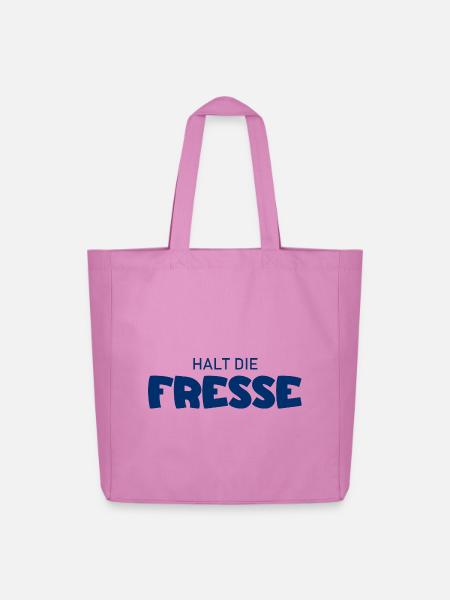Halt die Fresse - Cooler Spruch - Midweight recycelter Stoffbeutel von Stanley/Stella - Pink