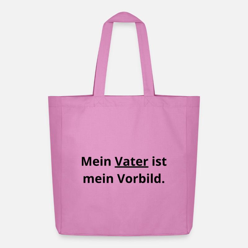 ​Papa Vorbild: Mein Held im Leben - Midweight recycelter Stoffbeutel von Stanley/Stella - Pink