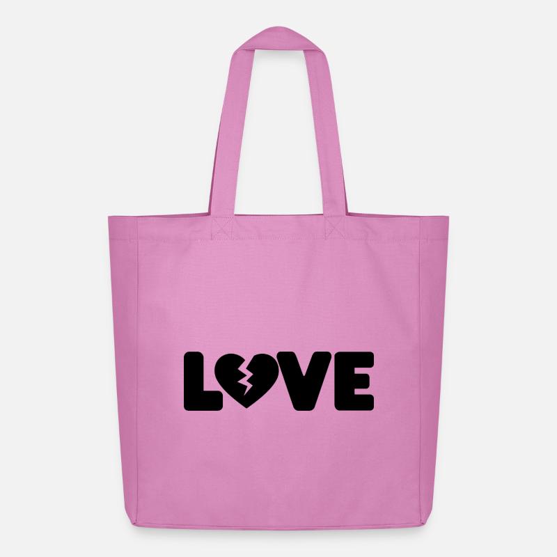 Love- Spruch - Midweight recycelter Stoffbeutel von Stanley/Stella - Pink
