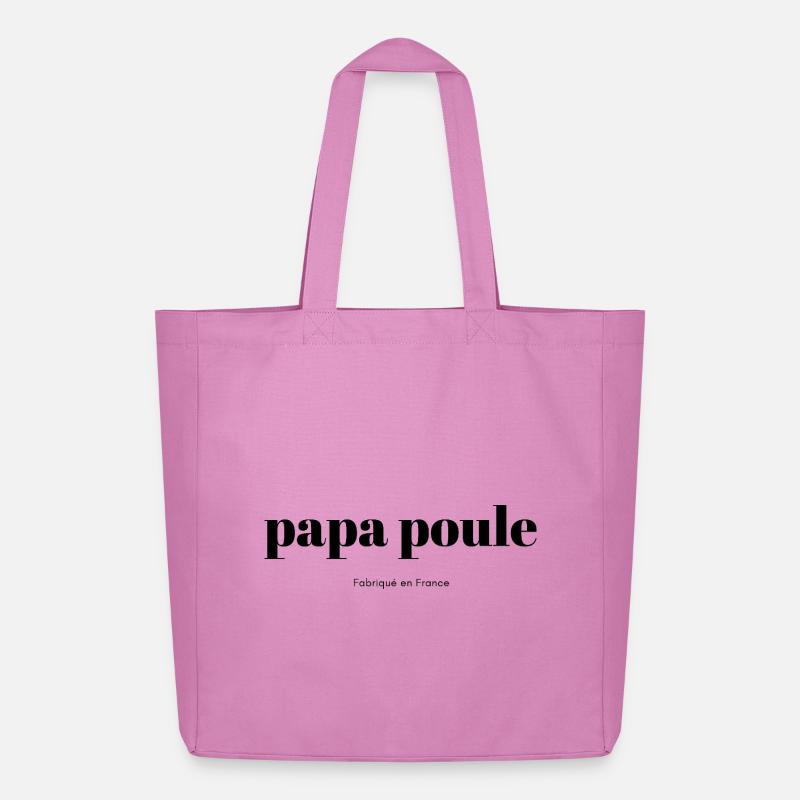 Daddy-Chicken-script - Midweight Recycled Tote Bag by Stanley/Stella - pink