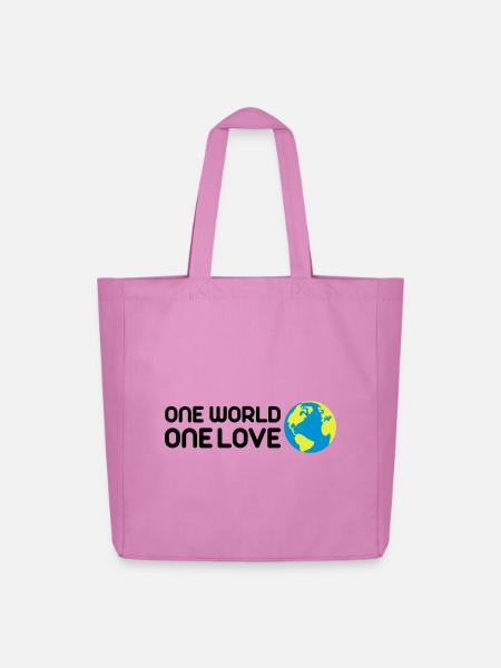 One World One Love - Midweight recycelter Stoffbeutel von Stanley/Stella - Pink