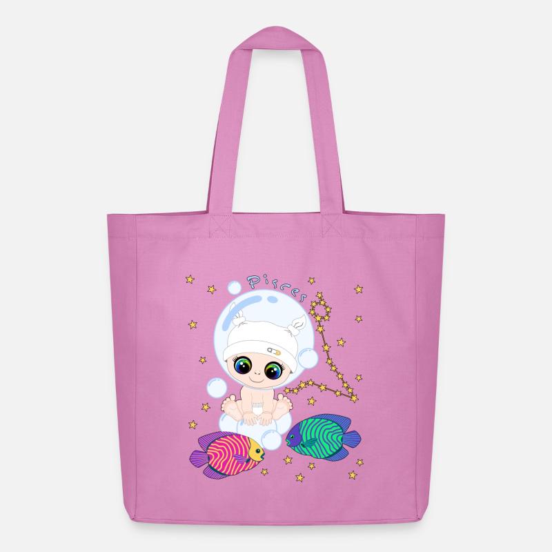 sternzeichen_pisces - Midweight recycelter Stoffbeutel von Stanley/Stella - Pink