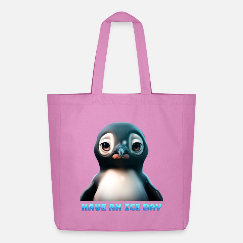 Have a nICE Day Pinguin Grafik - Midweight recycelter Stoffbeutel von Stanley/Stella - Pink