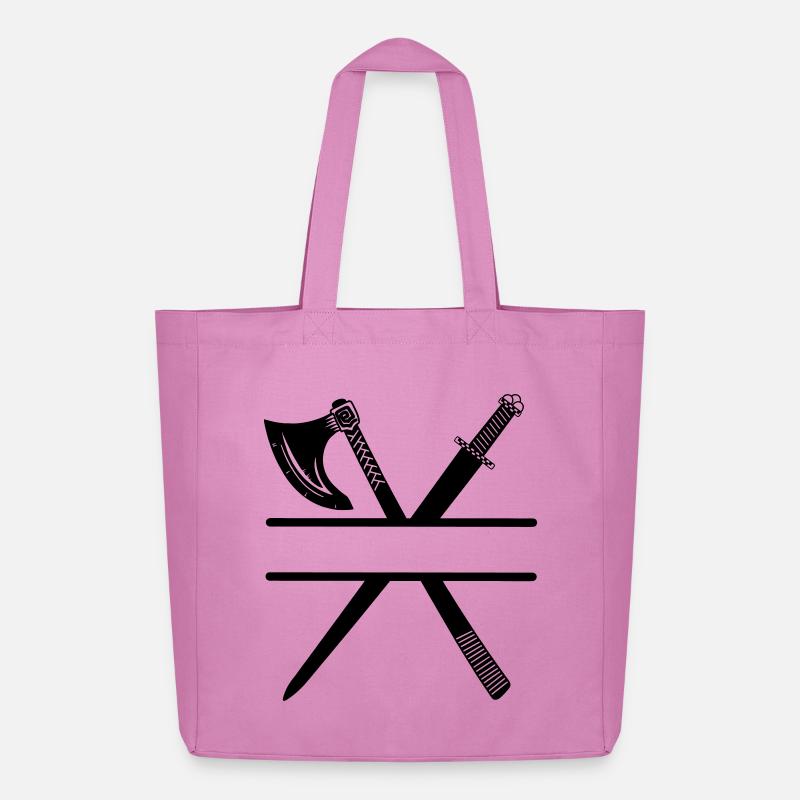 Wikinger Axt Schwert - Midweight recycelter Stoffbeutel von Stanley/Stella - Pink