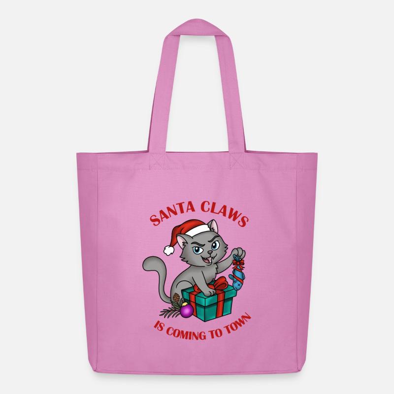 SantaClaws Geschenkepfote - Midweight recycelter Stoffbeutel von Stanley/Stella - Pink