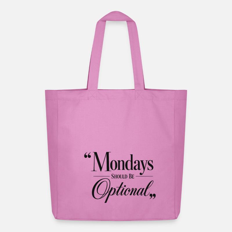 Mondays should be optional - Midweight recycelter Stoffbeutel von Stanley/Stella - Pink