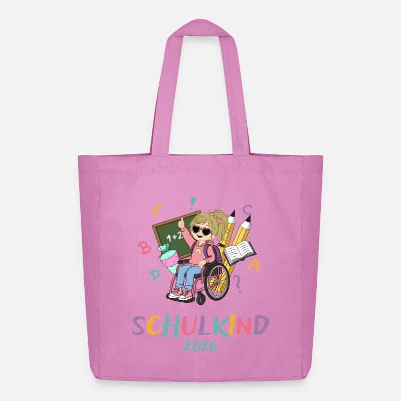 Schulkind Power 2026 - Midweight recycelter Stoffbeutel von Stanley/Stella - Pink