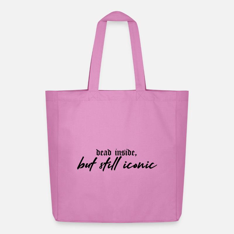 Dead Inside, Still Iconic – Dark & Stylish - Midweight Recycled Tote Bag by Stanley/Stella - pink