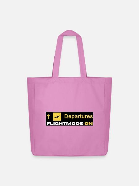 Abflüge Flugmodus On Symbol - Midweight recycelter Stoffbeutel von Stanley/Stella - Pink