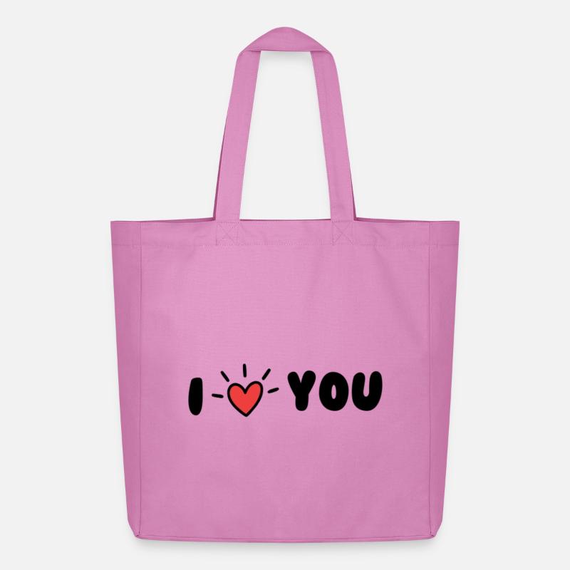 Ich liebe dich - Midweight recycelter Stoffbeutel von Stanley/Stella - Pink
