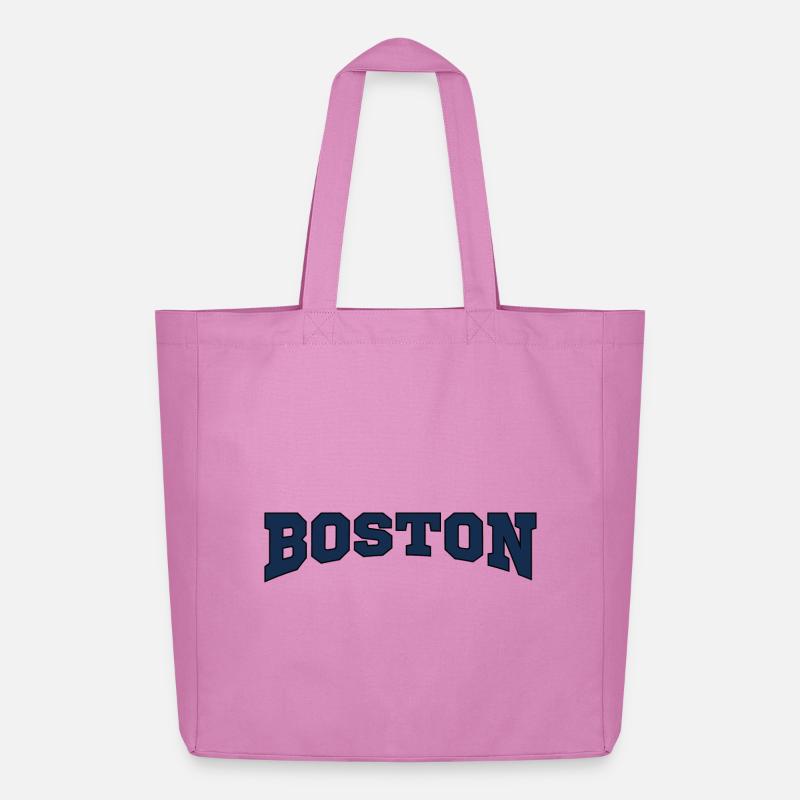 Boston Blockschrift Logo - Midweight recycelter Stoffbeutel von Stanley/Stella - Pink