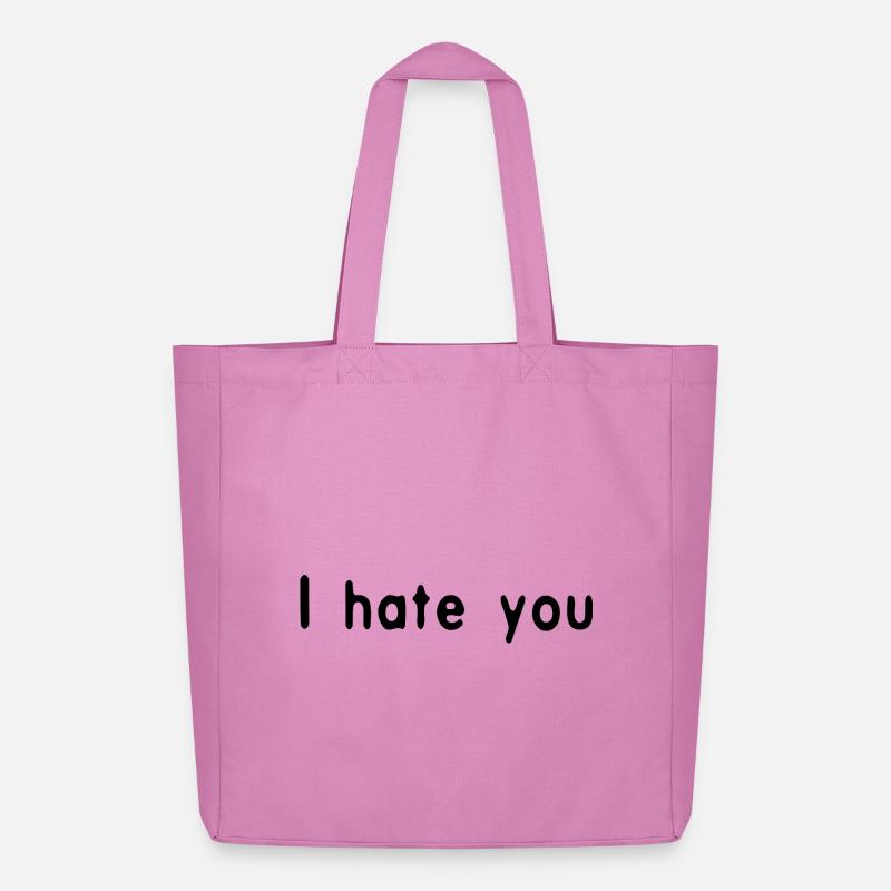 I hate you Black by Falsches Design - Midweight recycelter Stoffbeutel von Stanley/Stella - Pink