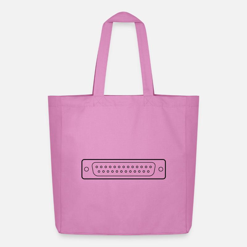 DB 25 Connector Parallel, Printer - Midweight Recycled Tote Bag by Stanley/Stella - pink