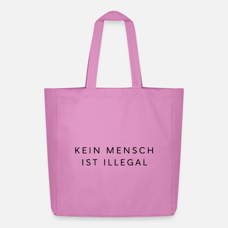 Kein Mensch ist illegal Statement Human Rights - Midweight recycelter Stoffbeutel von Stanley/Stella - Pink