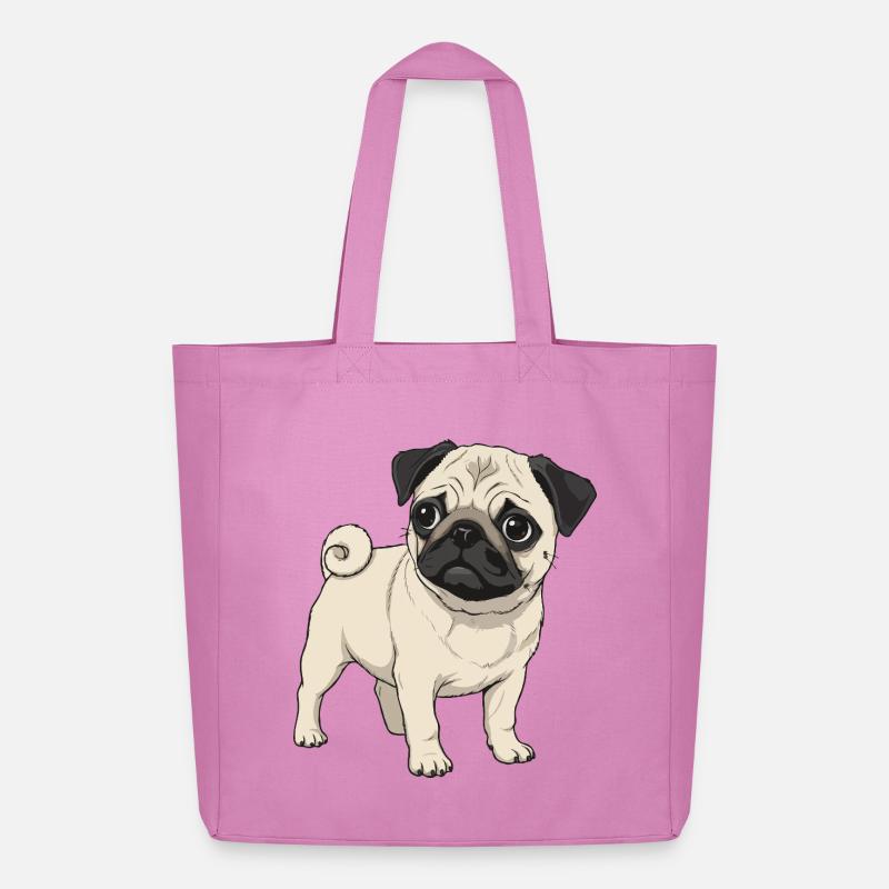Mopswelpe - Midweight recycelter Stoffbeutel von Stanley/Stella - Pink
