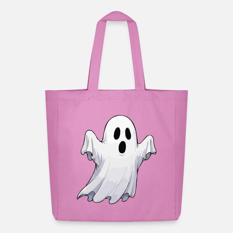 Friendly Haunted Ghost - Midweight Recycled Tote Bag by Stanley/Stella - pink