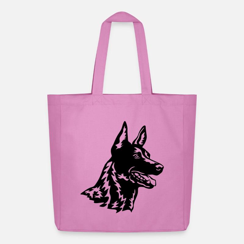Hollandse Herder Kopf - Midweight recycelter Stoffbeutel von Stanley/Stella - Pink
