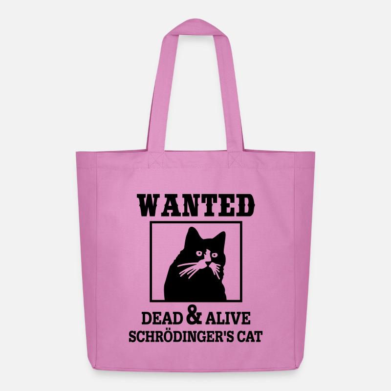 Schrödingers Katze gesucht, Nerdiges Quantenphysik - Midweight recycelter Stoffbeutel von Stanley/Stella - Pink