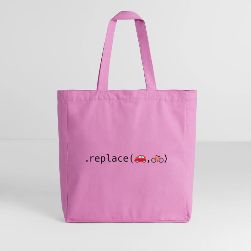 Replace cars with bikes; Python edition Midweight Recycled Tote Bag by Stanley/Stella