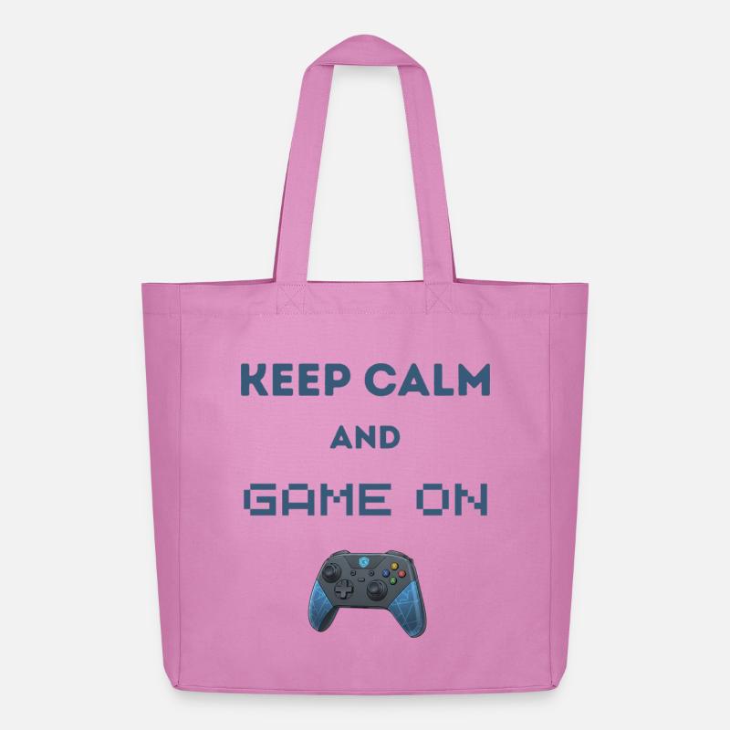 Keep Calm And Game On - Midweight recycelter Stoffbeutel von Stanley/Stella - Pink