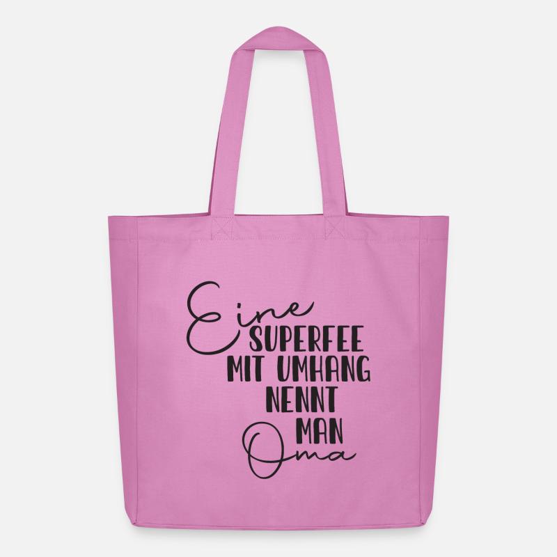Oma Superfee Spruch - Midweight recycelter Stoffbeutel von Stanley/Stella - Pink