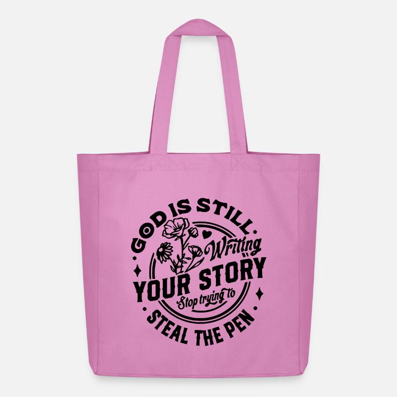 Abstract Colourful Geometric Pattern - Midweight Recycled Tote Bag by Stanley/Stella - pink
